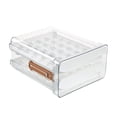 thumbnail image 3 of Organizador de huevos apilable para refrigerador, duradero, con marcador de tiempo aguanta 40 huevos, 3 of 9