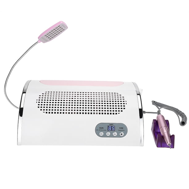 Máquina Pulidora Eléctrica Multifuncional Para Uñas, Colector De Succión De Polvo Para Decoración De Uñas, Luz LED UV
