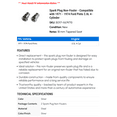 thumbnail image 2 of Spark Plug Non-Fouler - Compatible with 1971 - 1974 Ford Pinto 2.0L 4-Cylinder 1972 1973, 2 of 2