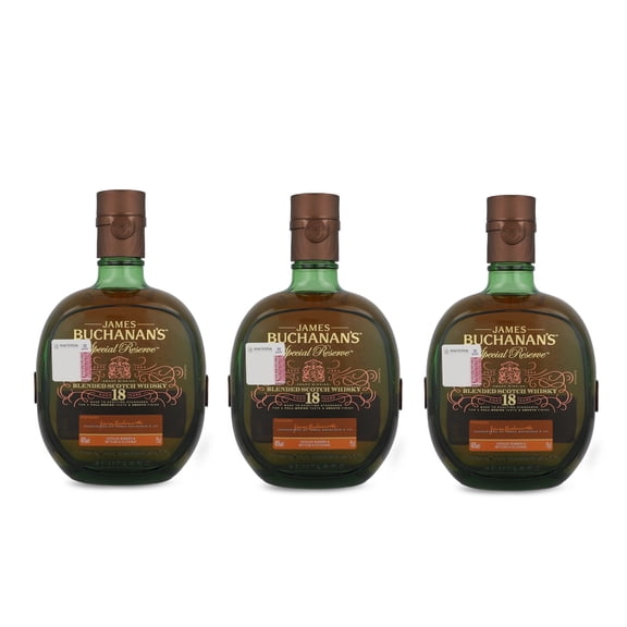 PAQUETE WHISKY BUCHANAN'S SPECIAL RESERVE 18 YEARS BLENDED SCOTCH 750ML X3