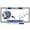 Chrome - Style 1, variant on [Officially Licensed Product] - USAF - U.S. Air Force Retired - Domed Custom-Made Personalized Narrow (Thin) Top 4 Hole Metal Car License Plate Frame with Free caps - Chrome Frame (Qty: 1)