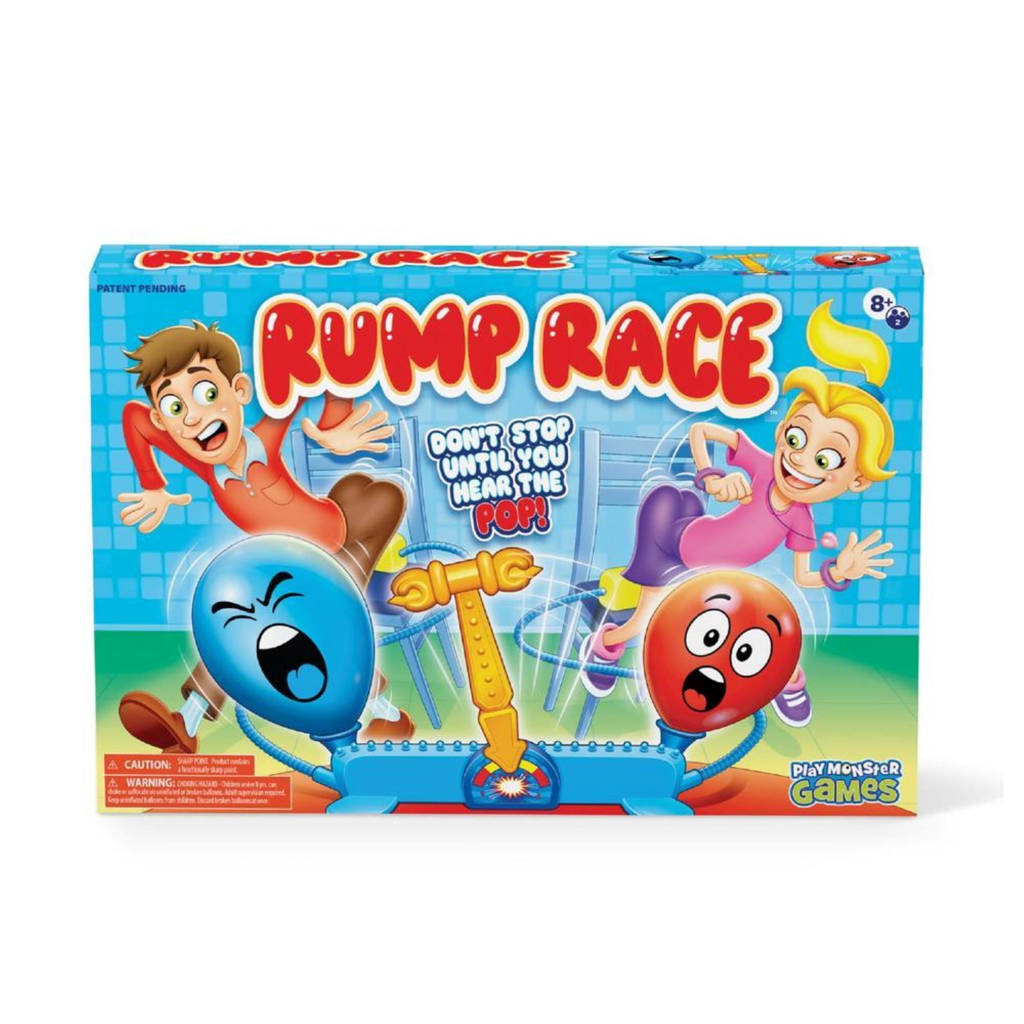 PlayMonster Rump Race, A Fun Family Balloon Popping Board Game, Children Ages 8 and Up