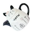 thumbnail image 4 of Ceramic Teapot Cartoon Decorative Cat Shape Tea Kettle Portable Small Ceramic Teapot, 4 of 5
