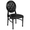 thumbnail image 2 of Flash Furniture HERCULES Series 900 lb. Capacity King Louis Chair with Tufted Back, Black Vinyl Seat and Black Frame, 2 of 11