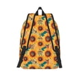 thumbnail image 2 of Lsque Beautiful Bohemian Sunflower Pattern Canvas Daypack, Durable Backpack, High-quality Versatile Backpack,Vintage Compact Backpack-Medium, 2 of 6