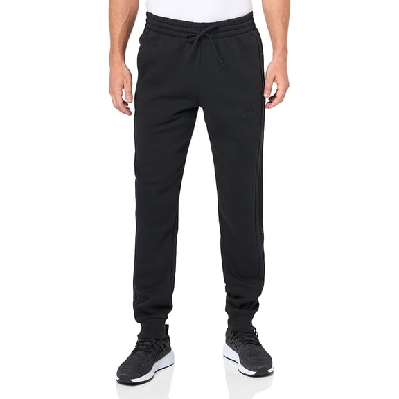 Adidas Men’s Fleece Sweat Pants Size L Tall (33X34)Black Tapered Leg Regular Fit