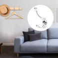 thumbnail image 1 of Dual Hooks Zinc Alloy Hooks Coat Hat Double DIY Robe Hooks Clothes Hanger Storage Holder 2pcs, Silver Tone, 1 of 7