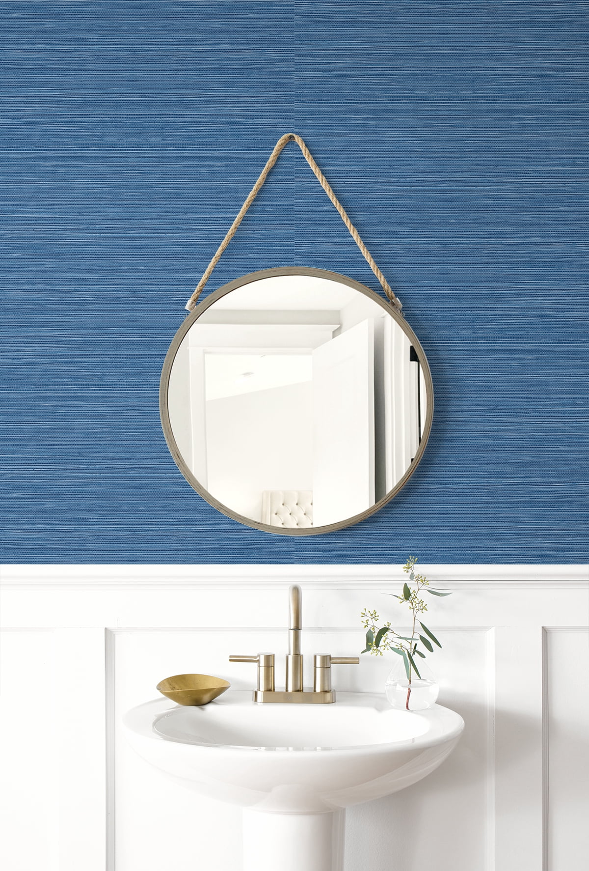 Luxe Haven Coastal Blue Luxe Sisal Peel and Stick Wallpaper (Covers 40.5 sq. ft.)
