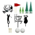 thumbnail image 2 of Shangren Golf Birthday Cake Toppers Cake Decorations for Valentine's Day Father's Cart, 2 of 8
