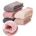 thumbnail image 1 of Calcetines EBMORE para mujer, fuzzy, acogedores, de felpa, cálidos, 5 pares, 1 of 6