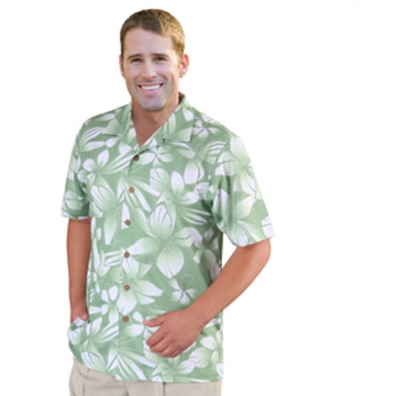 Monterey Club Men's Hawaiian Texture Print Camp Casual Golf Polo Shirt #1518