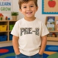 thumbnail image 2 of Pre-K Camo Shirt for Boys and Girls Back to School Toddler Kids First Day Graphic Tee Natural Shirt 4T, 2 of 8
