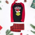 thumbnail image 5 of Pijamas Navideñas Traje de pantalón largo negro con estampado de dibujos animados estilo casual familiar de Navidad Ygjytge Negro*Hombre T M para Unisex, 5 of 5