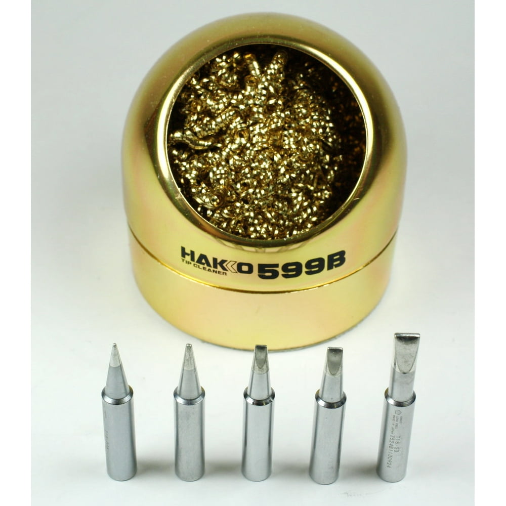 Hakko 599B Tip Cleaner & T18 Series Chisel Tips T18D08/D12/D24/D32/S3