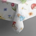 thumbnail image 5 of Flower Fairy Princess Pattern Square Tablecloth,Waterproof Square Table Cover,Wipeable Spillproof Washable Table Cover for Home Kitchen Party Decor 60"x60"(152x152cm), 5 of 6