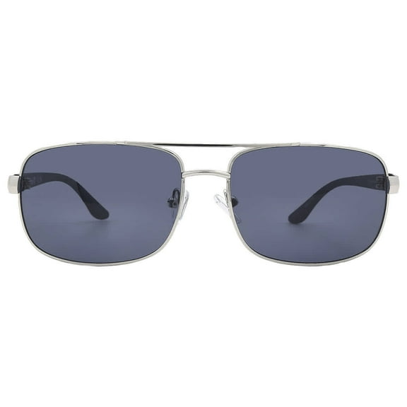 Timberland Shiny Nickeltin Men's Rectangle Sunglasses, Blue
