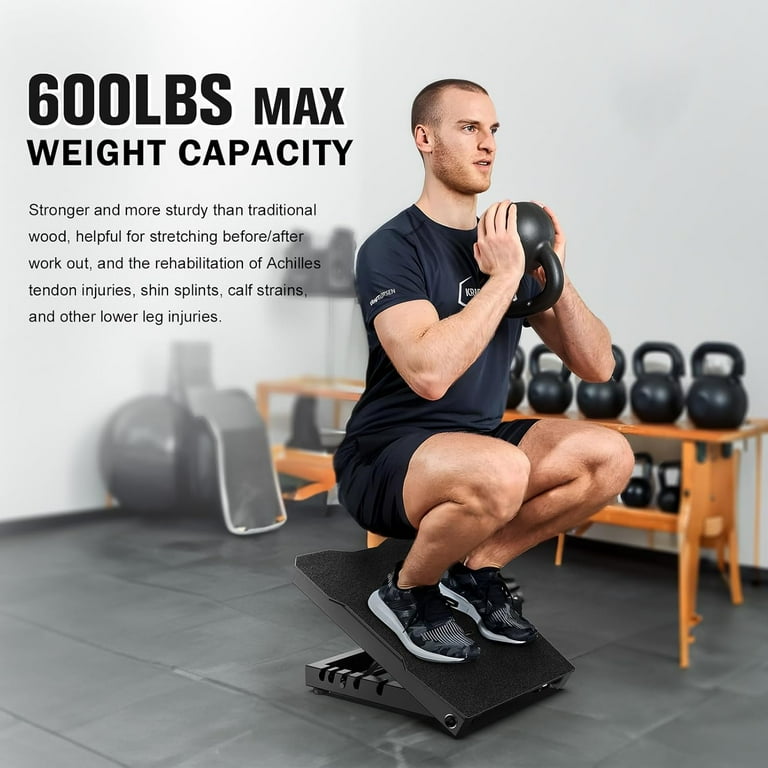 Steel Slant Board Calf Stretcher 600lbs Weight Capacity Squats