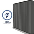 thumbnail image 2 of Absco Durango 5' x 10' Metal Bike Shed - Monument, 2 of 12