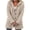 Khaki 09, variant on Karymi Rain Jacket Cable Knit Hooded Button Coat, Long Sleeve Mid-Length Fleece Lined Cardigan Jacket with Big Side Pockets, Thick Warm Outerwear Tops for Women Trendy