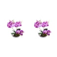 thumbnail image 1 of Maceta de cerámica Toystoory con decoración de jardín de flores artificiales de orquídeas falsas, 1 of 6