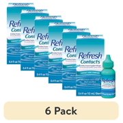 (6 pack) Refresh Contact Lens Comfort Eyecare, Lubricating & Moisture Drops, 0.4 Oz