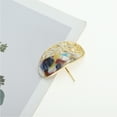 thumbnail image 5 of Unique Bargains 1 Pc Ponytail Buckle Hair Clip Hollow Hair Ponytail Cuff for Women Gold Tone Colorful, 5 of 5