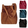 thumbnail image 3 of Bolso de pana para mujer, bolso de hombro simple de moda informal de gran capacidad Eccomum Azul, 3 of 7