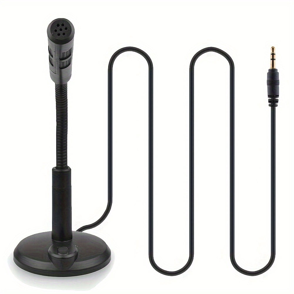 3.5mm Gooseneck Computer Microphone, Adjustable Wired Condenser Mic Suitable For Games, Meetings, Recording, Podcasts, Games, Online Chat