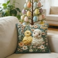 thumbnail image 6 of Taicans ‌Easter Pillow Cover 18x18 Inch,Cute Chicken Lamb Floral Tapestry Throw Pillow Case,Spring Holiday Decorative Cushion Cover for Bedroom Living Room‌, 6 of 6