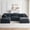 3S+2O-Dark Grey, variant on 5 Seat Modular Cloud Sectional Sofa, Plush Polyester Fabric, Oversized Deep Seat Comfy Lounge Couch for Living Room Apartment Taupe