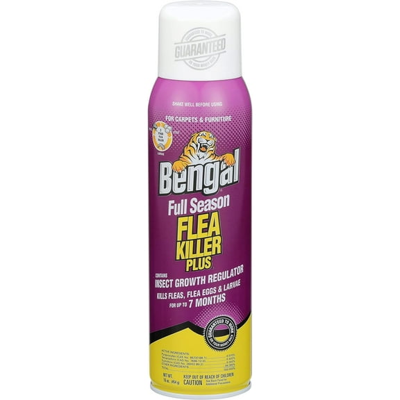 Bengal Full Season Flea Killer Plus, Flea and Tick Aerosol Spray with Insect Growth Regulator, 16 Oz. Aerosol Can