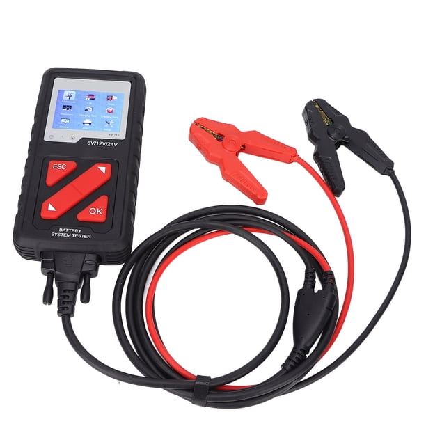 Probador de batería Digital, probadAnalizador de batería de coche, probador de carga de batería, forma de onda de voltaje universal en varios idiomas para camiones y motocicletas LHCER NO