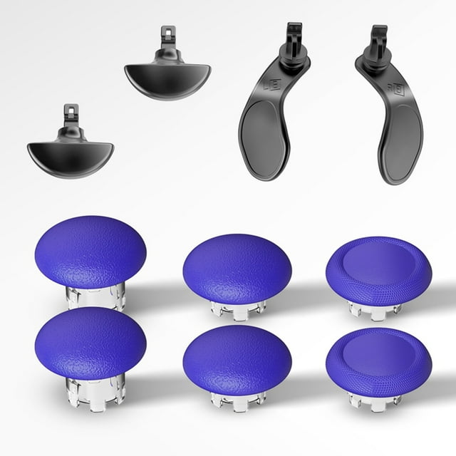 Metal Joystick Caps & Back Button Kit Compatible with PS5 Edge Controller - Mushroom Head Thumb Stick Cover, 3D Rocker Paddle