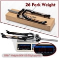 thumbnail image 5 of BUCKLOS 26 x 4.0 inch Fat Bike MTB Suspension Fork, 100mm Travel Spacing Hub 135mm 1 1/8 Straight Tube Manual Lockout 9mm QR Oil Spring Front Forks, fit Snow Beach XC Mountain Bike, 5 of 7