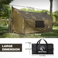 thumbnail image 2 of REDCAMP Hot Tent with Stove Jack, Waterproof & Windproof Winter Wall Tent with Snow Skirt, Ultralight 4 Season Tent for Camping Hiking Bushcraft, 2 of 9