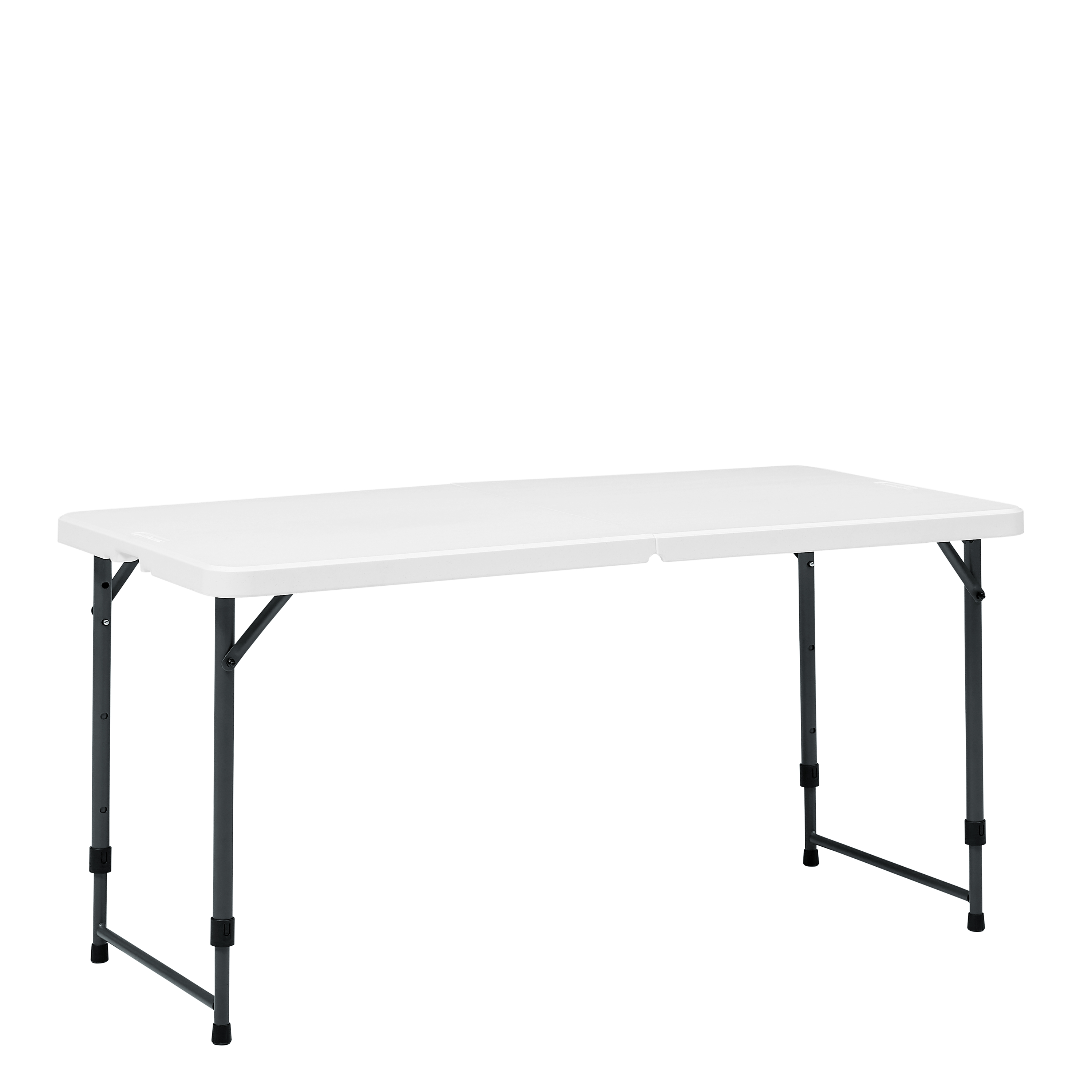 Mainstays 4-Foot Adjustable Height Folding Table, White photo 6