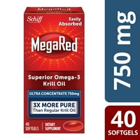 ... Mega Red Superior Omega 3 Krill Oil Ultra Concentrate 750 mg 40 Softgels