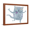 thumbnail image 1 of Retro Cartoon Funny Cat, Framed Art Print Wall Art by lineartestpilot Sold by Art.Com, 1 of 1