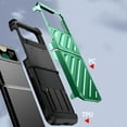 thumbnail image 5 of ELEHOLD Rugged Case for Samsung Galaxy Z Flip 3 Hybrid PC+TPU Shockproof Anti-Scratch Case with Hinge Protection Armor Cover Case for Samsung Z Flip 3,Green, 5 of 6