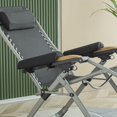 thumbnail image 1 of Folding recliner Cushion Armrest Padding Durable Material Black Accessories, 1 of 9