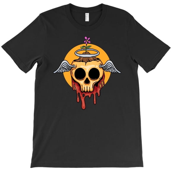 Cool Skeleton Head Head in a Pop Art Style Graphic Tee, Aesthetic H5219 Unisex T-Shirt, Up to 5XL Available