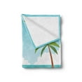 thumbnail image 2 of Graphic Beach Soft Flannel Fleece Throw Blanket, Cartoon Seascape with Ocean and Palm Trees Summer Leisure Image, Cozy Plush for Indoor and Outdoor Use, 70" x 90", Multicolor, by Ambesonne, 2 of 5