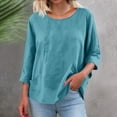 thumbnail image 4 of Neewe Womens Long Sleeve Shirts Casual Summer Fashion Ladie Tops Loose Fit Spring Lightweight Clothes Beach Vacation, 4 of 8