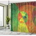 thumbnail image 5 of Ambesonne Psychedelic Shower Curtain, Abstract Surreal, 69"Wx70"L, Green Yellow, 5 of 5