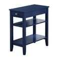thumbnail image 4 of Convenience Concepts American Heritage 1 Drawer Chairside End Table with Shelves, Cobalt Blue, 4 of 9