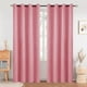 thumbnail image 1 of Cortinas opacas (1 unidad), paneles de cortina con aislamiento térmico, tela que bloquea la luz y protege del sol, con ojales, para sala de estar o dormitorio (rosa)., 1 of 8