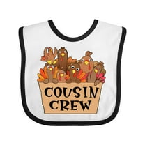 Inktastic Cousin Crew Cute Turkey Family Boys or Girls Baby Bib