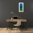 thumbnail image 3 of Retrobot 12x24 White Modern Wood Framed Museum Art Print Titled - Mechanical Walking Space Man, 3 of 4
