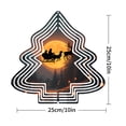 thumbnail image 2 of Metal Hanging Christmas Tree-Shaped Wind Decorations - Elegant Sleigh & Reindeer Design for Yard & Garden Spinners Perfect Holiday Decor, 2 of 7