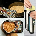 thumbnail image 5 of Yayeee Oven Mitts and Pot Holder Set of 4 Heat Resistant Kitchen Gloves Baking Hot Pad, Geometric Stripes, 5 of 5